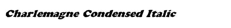 Charlemagne Condensed Italic