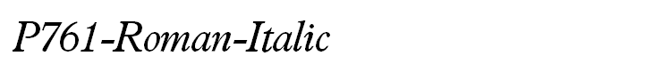 P761-Roman-Italic