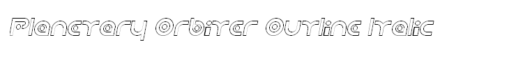 Planetary Orbiter Outline Italic