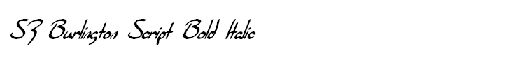 SF Burlington Script Bold Italic