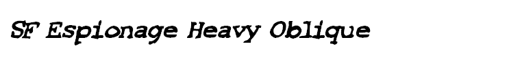 SF Espionage Heavy Oblique