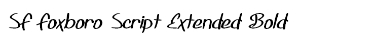 SF Foxboro Script Extended Bold