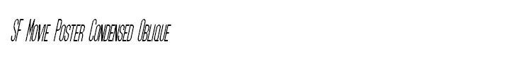 SF Movie Poster Condensed Oblique