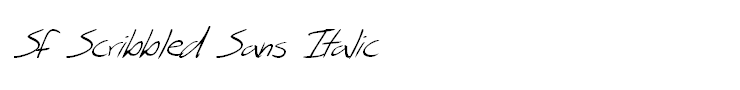 SF Scribbled Sans Italic