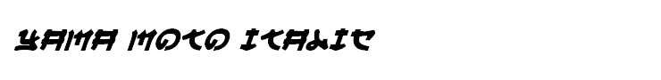 Yama Moto Italic